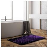 Purple Rose Bath Mat Fantasy Dream Flower Magic Disappearing Petals Glamorous Romantic Valentine Day Woman Black Bathroom Decor Mat Soft Memory Foam Non Slip Backing 20X31 Inch - Retail: $15 Purple Rose Bath Mat Fantasy Dream Flower Magic Disappearing Petals Glamorous Romantic Valentine Day Woman Black Bathroom Decor Mat Soft Memory Foam Non Slip Backing 20X31 Inch - Retail: $15