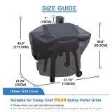 Pellet Grill Cover for Camp Chef Smoker, Cover Upgraded Full-Length Heavy Duty Waterproof Anti-UV Cover for Woodwind Pro 24 PG24SE PG2424SGB SmokePro DLX 24 PG24MZG PG24WWSB, for Weber Searwood 600 -  Pellet Grill Cover for Camp Chef Smoker, Cover Upgraded Full-Length Heavy Duty Waterproof Anti-UV Cover for Woodwind Pro 24 PG24SE PG2424SGB SmokePro DLX 24 PG24MZG PG24WWSB, for Weber Searwood 600 -