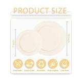 WDF 200PCS Ivory Plastic Plates - Elegant Ivory Disposable Plates for Party- Include 100 Dinner Plate 10" and 100 Plastic Dessert Plate 7" Perfect for Wedding/Party/BirthdayBaby Shower WDF 200PCS Ivory Plastic Plates - Elegant Ivory Disposable Plates for Party- Include 100 Dinner Plate 10" and 100 Plastic Dessert Plate 7" Perfect for Wedding/Party/BirthdayBaby Shower
