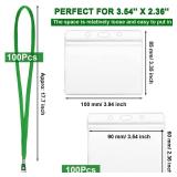 Marspark 100 Sets Clear Name Tags with Lanyard, Lanyards for ID Badges Reusable Strap with ID Holder Plastic Name Badges for Adults Business School Church Conference (Dark Green) Marspark 100 Sets Clear Name Tags with Lanyard, Lanyards for ID Badges Reusable Strap with ID Holder Plastic Name Badges for Adults Business School Church Conference (Dark Green)