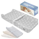 Jool Baby Soft Changing Pad + Washable Cover, Non-Slip - Fits Standard Changing Tables & Dressers (Gray) Jool Baby Soft Changing Pad + Washable Cover, Non-Slip - Fits Standard Changing Tables & Dressers (Gray)