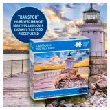 Lighthouse Puzzles for Adults 1000 Piece Scenic Ocean Jigsaw Puzzle by Continuum Games 1000pcs Lighthouse Puzzles for Adults 1000 Piece Scenic Ocean Jigsaw Puzzle by Continuum Games 1000pcs