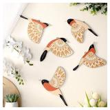 Barydat 5 Pcs Wooden Bird Wall Art Wood Flying Birds Wall Decor Rustic Folk Art Scandinavian Home Decor for Gift Living Room Bedroom Kitchen Office(Orange) Barydat 5 Pcs Wooden Bird Wall Art Wood Flying Birds Wall Decor Rustic Folk Art Scandinavian Home Decor for Gift Living Room Bedroom Kitchen Office(Orange)