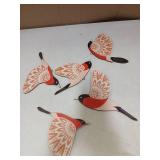 Barydat 5 Pcs Wooden Bird Wall Art Wood Flying Birds Wall Decor Rustic Folk Art Scandinavian Home Decor for Gift Living Room Bedroom Kitchen Office(Orange) Barydat 5 Pcs Wooden Bird Wall Art Wood Flying Birds Wall Decor Rustic Folk Art Scandinavian Home Decor for Gift Living Room Bedroom Kitchen Office(Orange)