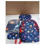 Kids 4pc School Backpack Set with Lunch Bag Pencil Case and Nap Mat Blue Space Kids 4pc School Backpack Set with Lunch Bag Pencil Case and Nap Mat Blue Space