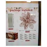 Rose Gold Poinsettia Decorations 12pcs Rose Gold Poinsettia Decorations 12pcs