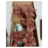 Rose Gold Poinsettia Decorations 12pcs Rose Gold Poinsettia Decorations 12pcs