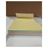 Loose Leaf Lined Binder Paper 6 Colors 504 Sheets Hole Punched Loose Leaf Lined Binder Paper 6 Colors 504 Sheets Hole Punched