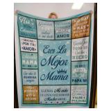 Spanish Gift For Mom Throw Blanket 60x50in Teal (Design May Vary) Spanish Gift For Mom Throw Blanket 60x50in Teal (Design May Vary)