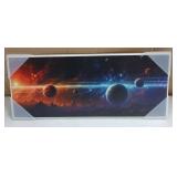 Surreal Planets Over Crags Wall Plaque 7 x 17in Surreal Planets Over Crags Wall Plaque 7 x 17in