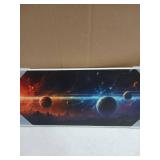 Surreal Planets Over Crags Wall Plaque 7 x 17in Surreal Planets Over Crags Wall Plaque 7 x 17in