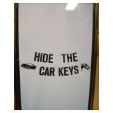 Hide The Car Keys Banner Black Hide The Car Keys Banner Black