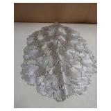 FunWheat Metallic Silver Vintage Placemats Silver Flowers 6pcs FunWheat Metallic Silver Vintage Placemats Silver Flowers 6pcs