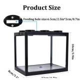 WishLotus Small Fish Tank, Stackable Square Building Block Betta Aquarium with Exhaust Holes Detachable Mini Fish Tank for Single Betta Jellyfish or Small Fish (Black, A) WishLotus Small Fish Tank, Stackable Square Building Block Betta Aquarium with Exhaust Holes Detachable Mini Fish Tank for Single Betta Jellyfish or Small Fish (Black, A)