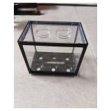 WishLotus Small Fish Tank, Stackable Square Building Block Betta Aquarium with Exhaust Holes Detachable Mini Fish Tank for Single Betta Jellyfish or Small Fish (Black, A) WishLotus Small Fish Tank, Stackable Square Building Block Betta Aquarium with Exhaust Holes Detachable Mini Fish Tank for Single Betta Jellyfish or Small Fish (Black, A)