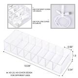 Yesesion Plastic Cable Management Box with 10 Wire Ties, Clear Power Cord Organizer with 8 Compartments, Electronics Organizer for Office, Home Use, Desk Accessories Storage for Stationery Supplies Yesesion Plastic Cable Management Box with 10 Wire Ties, Clear Power Cord Organizer with 8 Compartments, Electronics Organizer for Office, Home Use, Desk Accessories Storage for Stationery Supplies