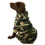 Casual Canine Camo Hoodie for Dogs, 13" Medium, Green Casual Canine Camo Hoodie for Dogs, 13" Medium, Green