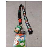 South Park ID Badge Holder Lanyard w/ 2" Kyle Rubber Pendant and Collectible Stickers South Park ID Badge Holder Lanyard w/ 2" Kyle Rubber Pendant and Collectible Stickers