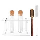 cambk Tea Infuser Set for Loose Tea, 2 Pcs Glass Strainers with Holder, Teaspoon & Cleaning Brush, Tea Accessories Reusable Glass Diffuser with Cork cambk Tea Infuser Set for Loose Tea, 2 Pcs Glass Strainers with Holder, Teaspoon & Cleaning Brush, Tea Accessories Reusable Glass Diffuser with Cork