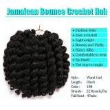 8 Inch Jamaican Bounce Crochet Hair 4 Packs 22 Strands Jumpy Wand Curly Crochet Hair for Black Women (8 Inch 4 Packs, #1B) 8 Inch Jamaican Bounce Crochet Hair 4 Packs 22 Strands Jumpy Wand Curly Crochet Hair for Black Women (8 Inch 4 Packs, #1B)