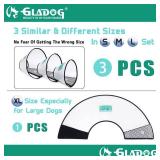 GLADOG Soft Dog Cone Collar, 3 PCS (XL is Only 1 PCS) Flexible Plastic Cone for Dogs After Surgery, Dog Recovery Collar, Adjustable E-Collar for Large/Medium/Small Dogs Cat, Comfy Elizabethan Collar GLADOG Soft Dog Cone Collar, 3 PCS (XL is Only 1 PCS) Flexible Plastic Cone for Dogs After Surgery, Dog Recovery Collar, Adjustable E-Collar for Large/Medium/Small Dogs Cat, Comfy Elizabethan Collar