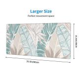 Boho Tropical Leaves Mouse Pad Stitched Edge XL Large Mousepad 31.5" X 12" Rubber Base Non Slip Desk Mat for Laptop Pc Computer Gaming Boho Tropical Leaves Mouse Pad Stitched Edge XL Large Mousepad 31.5" X 12" Rubber Base Non Slip Desk Mat for Laptop Pc Computer Gaming