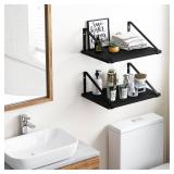 Fixwal Floating Shelves for Wall, 12 Inch Deep Black Shelves for Bedroom, Large Wall Shelf for Living Room, Kitchen, Bathroom, Laundry Room and Decor Storage Fixwal Floating Shelves for Wall, 12 Inch Deep Black Shelves for Bedroom, Large Wall Shelf for Living Room, Kitchen, Bathroom, Laundry Room and Decor Storage
