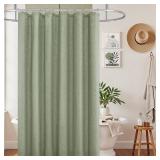 KOUFALL Sage Green Linen Shower Curains 84 Inch Length for Bathroom,Extra Long Curtain Liner Set with Hooks KOUFALL Sage Green Linen Shower Curains 84 Inch Length for Bathroom,Extra Long Curtain Liner Set with Hooks