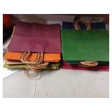 qiqee 100Pcs Wide Large Paper Gift Bags with Handles - 13"x4.5"x10" Kraft Small Party Bags - 16 Solid Colors qiqee 100Pcs Wide Large Paper Gift Bags with Handles - 13"x4.5"x10" Kraft Small Party Bags - 16 Solid Colors