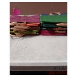 qiqee 100Pcs Wide Large Paper Gift Bags with Handles - 13"x4.5"x10" Kraft Small Party Bags - 16 Solid Colors qiqee 100Pcs Wide Large Paper Gift Bags with Handles - 13"x4.5"x10" Kraft Small Party Bags - 16 Solid Colors