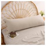 ATLINIA Linen Body Pillowcase with Button - 1 Pack 20"x 54" Body Pillow Cover, Bed Flax Linen Cotton Blend Body Pillow Sham Breathable Cooling Long Decorative Pillow Case Linen Color ATLINIA Linen Body Pillowcase with Button - 1 Pack 20"x 54" Body Pillow Cover, Bed Flax Linen Cotton Blend Body Pillow Sham Breathable Cooling Long Decorative Pillow Case Linen Color