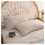 ATLINIA Linen Body Pillowcase with Button - 1 Pack 20"x 54" Body Pillow Cover, Bed Flax Linen Cotton Blend Body Pillow Sham Breathable Cooling Long Decorative Pillow Case Linen Color ATLINIA Linen Body Pillowcase with Button - 1 Pack 20"x 54" Body Pillow Cover, Bed Flax Linen Cotton Blend Body Pillow Sham Breathable Cooling Long Decorative Pillow Case Linen Color