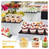 tchrules 300 Packs Dessert Cups with Lids, 5oz Mini Clear Plastic Dessert Cup Parfait Appetizer Cups for Serving Fruit Trifle Mousse Ice Cream and Pudding (300) tchrules 300 Packs Dessert Cups with Lids, 5oz Mini Clear Plastic Dessert Cup Parfait Appetizer Cups for Serving Fruit Trifle Mousse Ice Cream and Pudding (300)