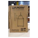 Lit-Path Outdoor Wall Light - Matte White - Retail: $25