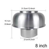 Zewool 8 Inch Round Chimney Caps for Outside, Aluminum Alloy Chimney Cap with Screen, 210mm Chimney Cover Outside Roof Rainproof Vent Cap, Stovepipe Finial - Retail: $64