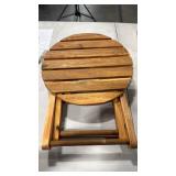 Small Folding Side Table End Table Coffee Station Table Coffee Bar Stand Modern Coffee Table Wood Center Tables for Living Room(Wood Color) - Retail: $45
