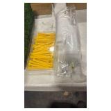 25 Pcs Golf Party Table Decorations Kit Includes 6 Artificial Grass Mats 12 Mini Golf 32 Tees 6 Banner Decorations for DIY Holiday Party Favors - Retail: $0