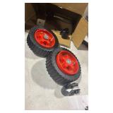 Support Wheel Attachment for String Grass Trimmer Weed Wacker/Weed Eaterï¼4.9\" x 14.2\" Red Auxiliary Wheel Angle & Height Adjustable Fit 1.02\"(26mm) Rod/Pole/Shaft - Retail: $0