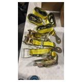 4 Pack 2 Inch Ratchet Straps Heavy Duty 20ft Tie Down Straps Ratchet with Double J Hook, 10000 LBS Break Strength, Cargo Ratchet Straps for Moving, Truck, Trailers, Motorcycles, Kayaks, Car Roof - Ret