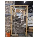 Lot of Vinyl Fencing Slats and Storage Shelf