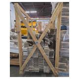 Lot of Vinyl Fencing Slats and Storage Shelf
