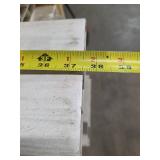 Lot of Vinyl Fencing Slats and Storage Shelf