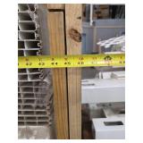 Lot of Vinyl Fencing Slats and Storage Shelf