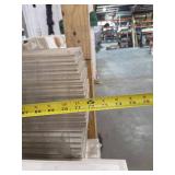 Lot of Vinyl Fencing Slats and Storage Shelf