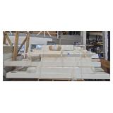 Bulk Lot of White Vinyl Picket Fence Parts