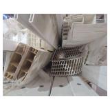 Bulk Lot of White Vinyl Picket Fence Parts