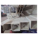 Bulk Lot of White Vinyl Picket Fence Parts