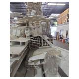 Bulk Lot of White Vinyl Picket Fence Parts