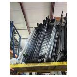 Bulk Lot of Industrial Metal Shelving Rails and Brackets - HALF, NOT ALL!