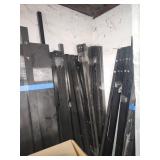 Bulk Lot of Industrial Metal Shelving Rails and Brackets - HALF, NOT ALL!